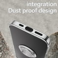 thumbnail image 4 of Compatible with iPhone 17 Case, with Ring Holder Kickstand Clear Soft Silicone with Car Magnetic Shockproof TPU Cover Transparent Phone Case Slim Thin for iPhone 17, Silver, 4 of 6