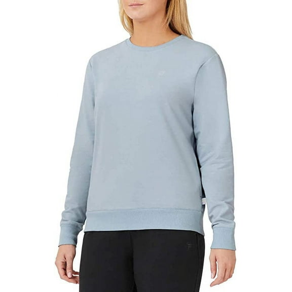 Fila Women's French Terry Long Sleeve Crewneck Sweatshirt (Bluefog,XS)