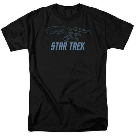 Star Trek USS Enterprise Outline Sci Fi TV Show T-Shirt (Best New Sci Fi Tv Shows 2019)