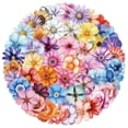 thumbnail image 1 of Adhesivos de flores para álbumes de recortes, impermeables, 50 unidades, transparentes, 1 of 2