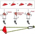 thumbnail image 4 of Camping Rope Tensioner, 20 Pieces 3 Hole Aluminum Alloy Rope Adjuster Alloy Tensioner (Red), 4 of 5