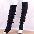 thumbnail image 7 of comerut Women Elastic Solid Color Warm Thigh High Knitted Long Socks Over Knee Stockings, 7 of 7