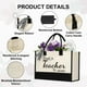 thumbnail image 3 of shenee Bolsa de lona con inicial, bolsa de yute de playa personalizada, regalo para mujeres, vacaciones, amigos, regalo de cumpleaños, boda, Año Nuevo, 3 of 5