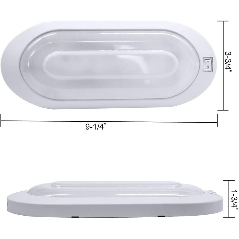 Facon 12V LED Bright RV Pancake Light Surface Mount,  DDS01-401, 12 Volt Interior Ceiling Dome Light