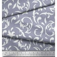 thumbnail image 3 of Soimoi Gray Viscose Chiffon Fabric Filigree Damask Decor Fabric Printed Yard 42 Inch Wide, 3 of 3
