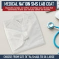 thumbnail image 4 of Medical Nation 30 Pack Disposable Lab Coats - White Lab Coat with Pockets, Knee Length, Lab Coat Women and Men | Perfect For Use in Hospitals, Pharmacies, Labs, Clinics, Painting, at Home | 2X-Large, 4 of 8