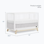 Dream On Me Hygge 5-in-1 Convertible Full-Size Baby Crib, Vintage White Oak