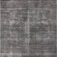 thumbnail image 1 of Ahgly Company Machine Washable Indoor Square Industrial Modern Gunmetal Gray Area Rugs, 5' Square, 1 of 7