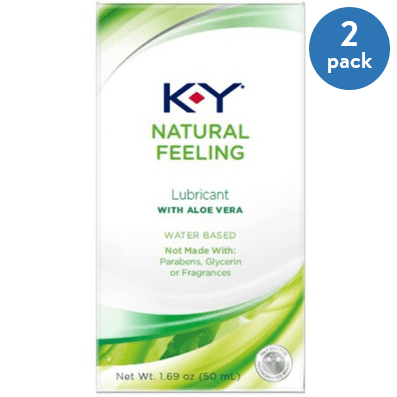 - (2 Pack) K-Y Natural Feeling Personal Lubricant Gel With Aloe Vera, Water Based & Free From Harmful Chemicals 1.69 oz