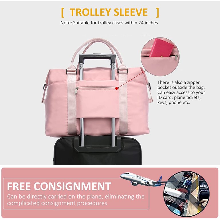 LOVEVOOK Weekender Bag for Women Cute Travel Tote Bag Gym Duffel Bag with  Toiletry Bag Carry On Bag Overnight Bag with Wet Pocket Hospital Bag for  Labor and Delivery Pink