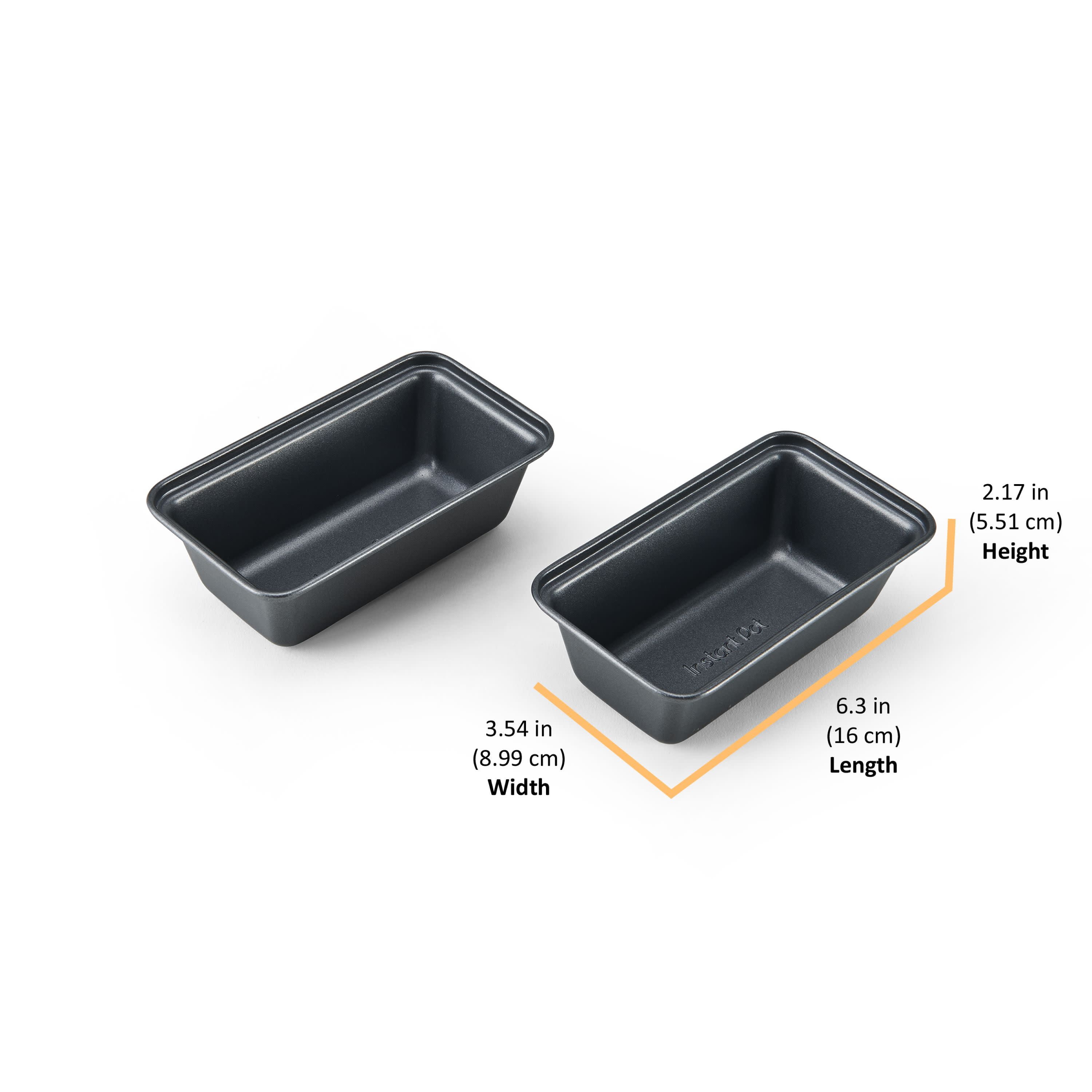 Instant Pot Official Non-Stick Mini Loaf Pans, Set of 2
