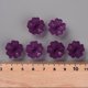 thumbnail image 4 of Transparent Frosted Acrylic Bead Caps 5-Petal Flower Dark Orchid 16.5x6mm Hole: 1.6mm about 959pcs/500g, 4 of 6