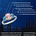 thumbnail image 2 of Gem Stone King 925 Silver and 10K Yellow Gold Peach Nano Morganite and Swiss Blue Topaz and Lab Grown Diamond Engagement Ring for Women | 3.16 Cttw | Oval 9X7MM | October Birthstone | Size 8, 2 of 6