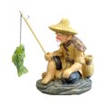 thumbnail image 1 of Matsuzay Bonsái pequeño para hombre, estatua de paisaje para pecera, decoración de de pesca, escultura de pescador impermeable, adorno Artesanía Pescador, 1 of 6