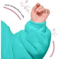 thumbnail image 7 of Wearable Blanket Kids Hoodie, Birthday Teen Girls Gifts for 8-15 Year Old Kids Oversized Sweatshirt Sherpa Flannel Cozy Hooded Blanket with Pocket for Children, Youth Teens, One Size, Teal, 7 of 7