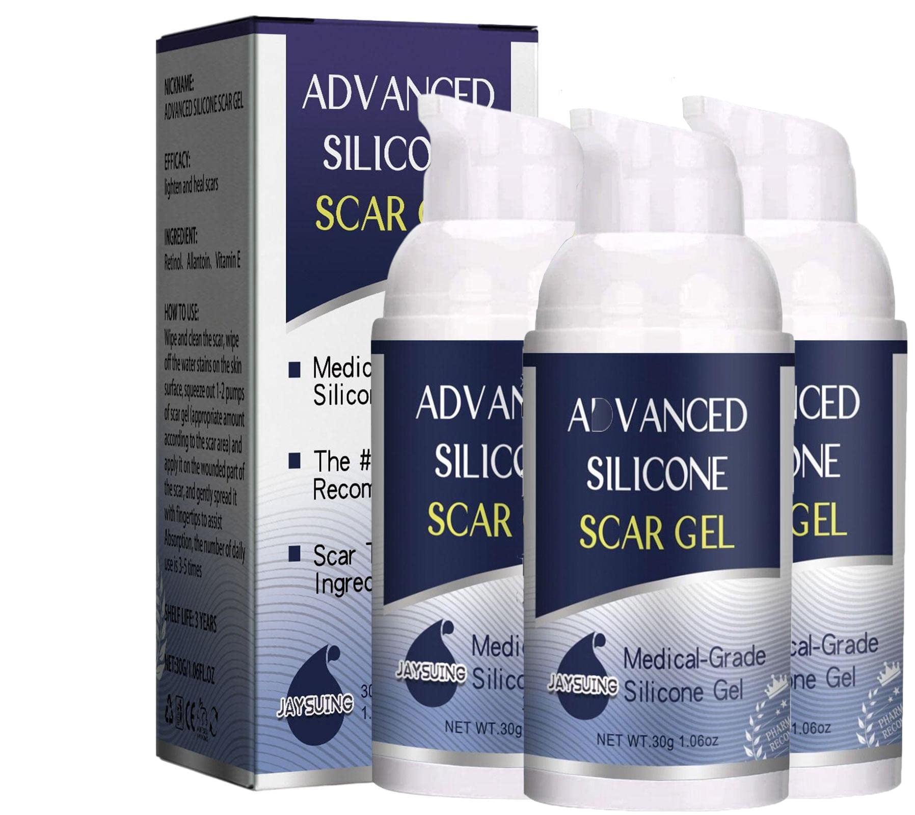 Silicone Scar Gel, Scar Removal Cream, 1.06 fl.oz Advanced Scar Remover