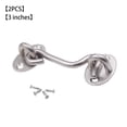 thumbnail image 3 of Dalazy Window Eye Latch Gate Door Window Stainless Steel Windproof Lock Hook with Mounting Screws, 3 Inch, 3 of 7