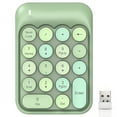 thumbnail image 2 of Decodeary Clavier Numérique Sans Fil 18 Touches Mini Portable Touche Ronde 2.4GHz Pavé Numérique Fournitures pour Tablette Ordinateur Portable PC Ordinateur Coloré Vert, 2 of 6