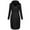 Black, variant on Kaemgyyd Hoodie Dress for Women with Pocket Casual Drawstring Lightweight Long Sleeve Pullover Dress Sweatshirt Streetwear Fall