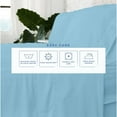 thumbnail image 2 of Kotton Culture 1000 TC Egyptian Cotton Queen Size Bed Sheet Set | Sky Blue, 2 of 4