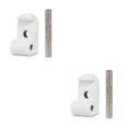 thumbnail image 2 of Sonducket Gancho Hebilla Estructura firme Práctico para instalar Ganchos frontales Fácil de usar Piezas prácticas para scooter Reemplazo de perno de Blanco 2piezas Sonducket CBP203523, 2 of 6