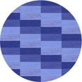 thumbnail image 1 of Ahgly Tapis Rond Lavable en Machine Intérieur Transitionnel Bleu Ciel, 7 Pieds Rond, 1 of 7