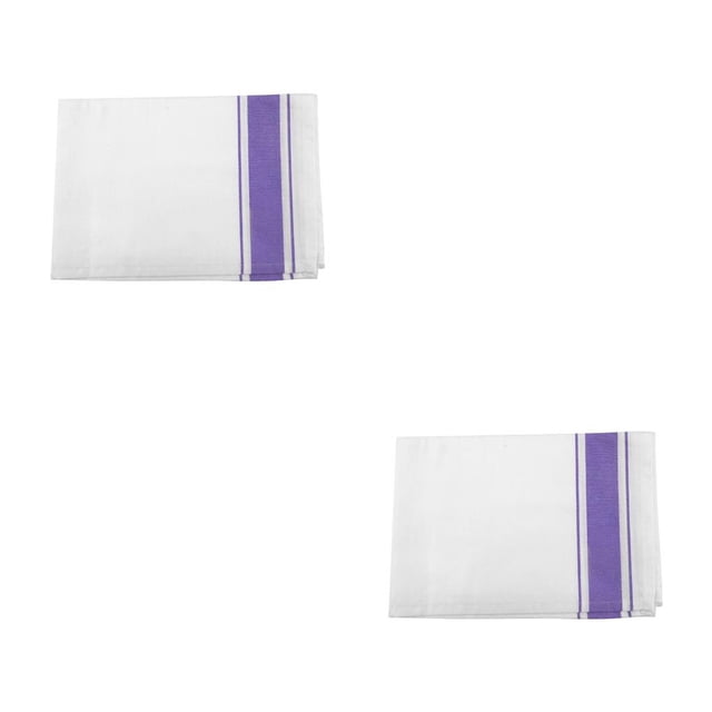 Inteprter Paño de secado de vidrio de algodón Reutilizable Toalla absorbente de agua lavable Barra de cocina interior Utensilios de cocina Paños de Púrpura 2piezas Inteprter CBP149681