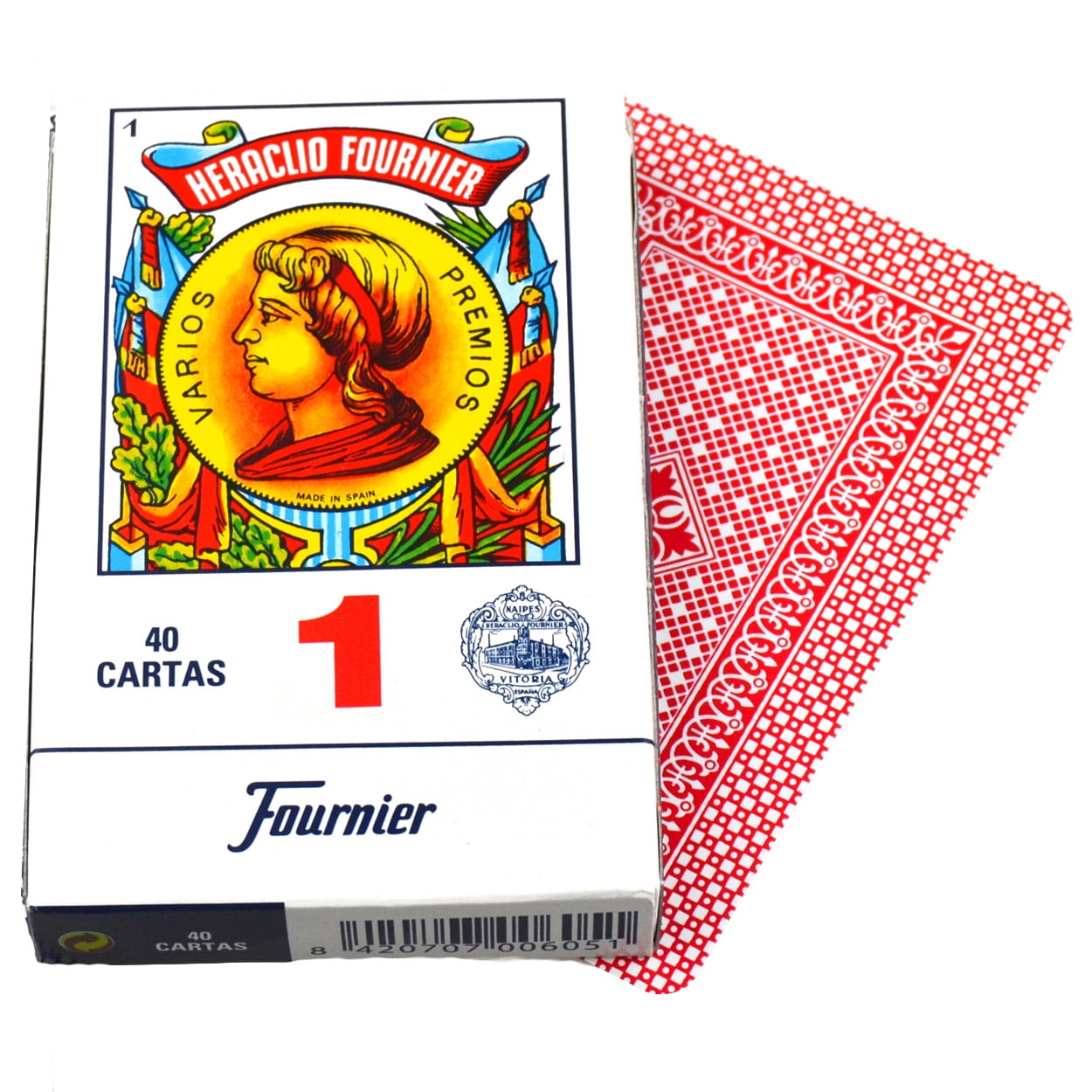 Deck 55 Fournier Spanish Poker Playing Cards Blue Case Baraja Poker Español Azul 