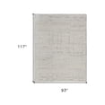 thumbnail image 4 of 4' X 6' Gray and Ivory Abstract Hand Woven Worn Faded Area Rug, 4 of 9