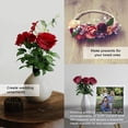 thumbnail image 6 of Fake Artificial Leaves for Roses Decorations - 36 Silk Green Flowers Leaf with Realistic Vines Flexible Stems, 6 of 9