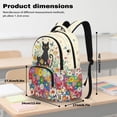 thumbnail image 7 of Kuiaobaty Cat Daisy Print School Bag for Girls Butterfly Print Bookbag Laptop Bag with Side Pockets 17 Inch Backpack Daypack for School, Beige, 7 of 7