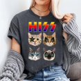 thumbnail image 3 of Hiss Funny Cats Kittens Rock Rockin Short Sleeve Unisex T-Shirt, Sizes S-5XL - Gategoo, 3 of 5