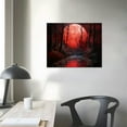 thumbnail image 3 of Nawypu  Canvas Prints Framed Wall Art Red Trees Paintings Printed Pictures Stretched for Home Decoration, 3 of 4