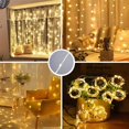 thumbnail image 4 of Cortina de luces LED para decoración navideña, guirnalda de hadas con Control remoto, lámpara para vacaciones, fiesta, boda, dormitorio y hogar, 4 of 4