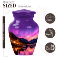thumbnail image 2 of JAGASY Northern Lights Memorial Urn for Ashes Adult Male, Purple Small Urns for Human Ashes Keepsake, Lake Decorative Urns for Mother, Mountain Cremation Urn for Father, (3 Inch), 2 of 7