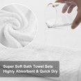 thumbnail image 2 of Smuge 4 Pack Oversized Bath Sheet Towels (35 x 70 in, White) 600 GSM Ultra Soft Large Bath Towel Set Cozy Quick Dry Bathroom Towels Hotel Luxurious Towels, 2 of 9