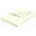 thumbnail image 2 of 600 Thread Count Egyptian Cotton Flat Sheet – 1 Piece, Stripe Ivory Grand King (110" x 125") Size, 2 of 5