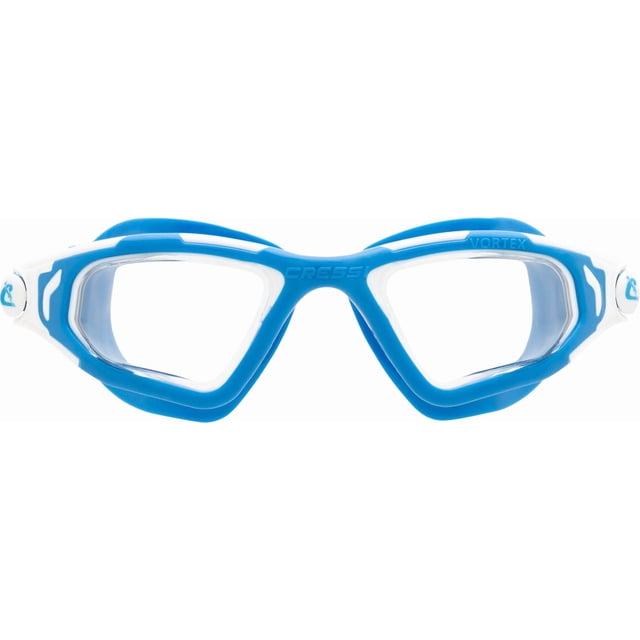 Antiparras de natación Cressi Vortex azul y blanco con lentes transparentes