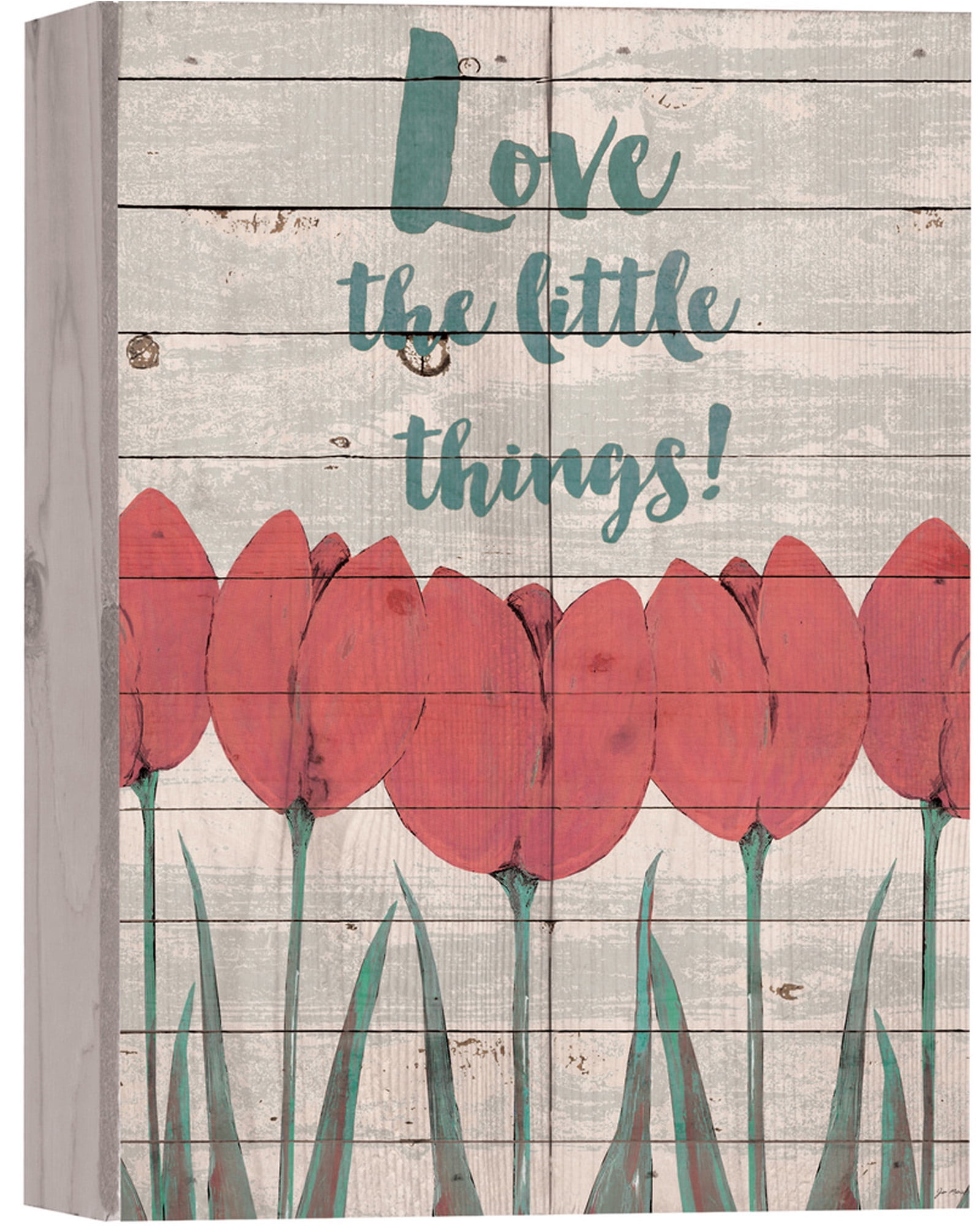 Love You a Bushel & Peck Floral White 10 x 7 Wood Boxed Pallet Wall Plaque Sign 