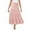 Pink, variant on Hwmodou Skirts For Women Knee Length Women'S Summer Elastic High Waist Boho Maxi Skirt Casual Drawstring A-Line Long Skirt Pleated Skirts For Woman