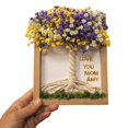 thumbnail image 1 of DIY Mothers Day Dried Flower Tree Frame Personalized Wooden Photo Frame With Letter Stickers & Artificial Flowers, 1 of 8
