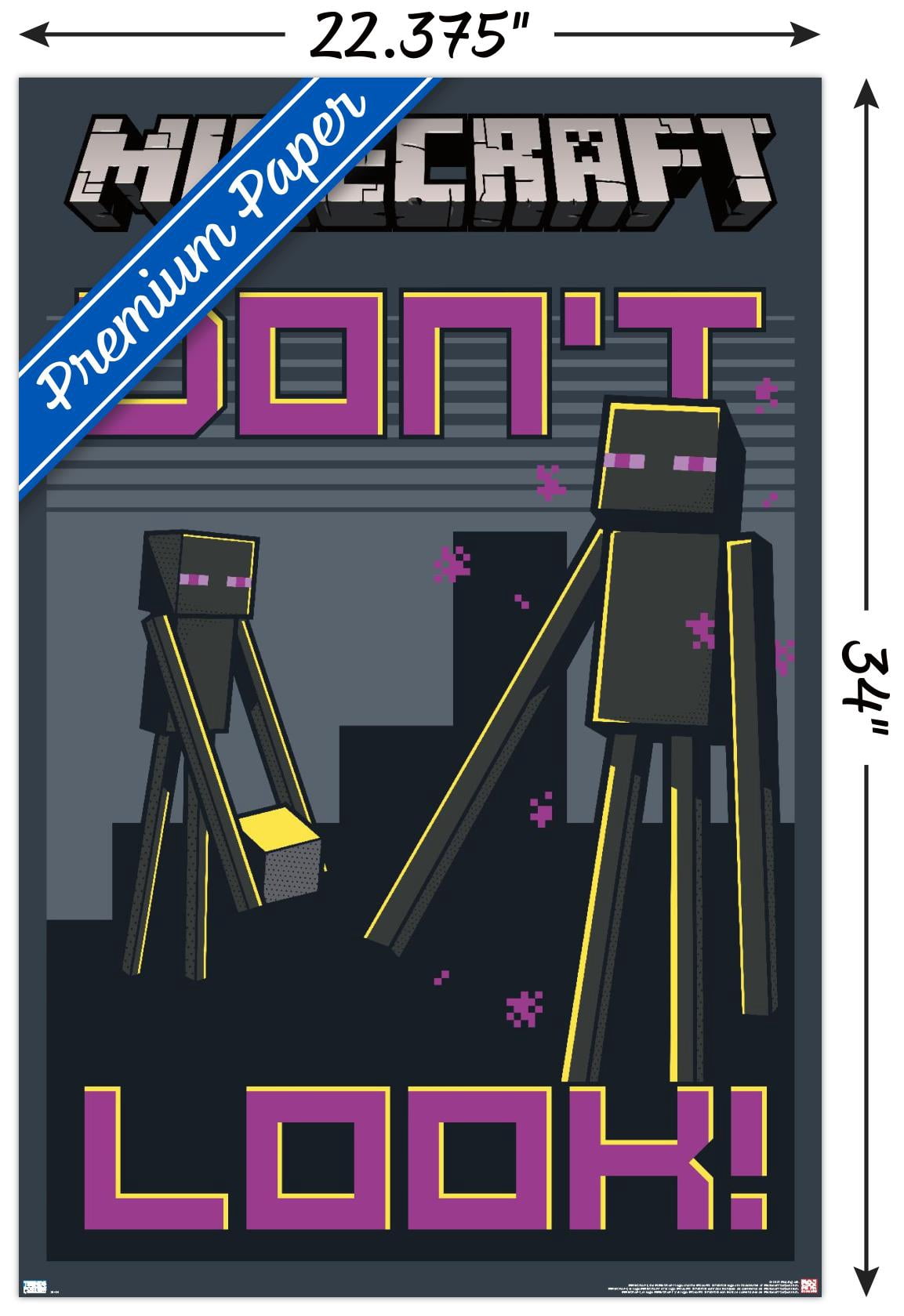 Minecraft - Don't Look Wall Poster, 22.375" x 34"