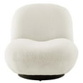 thumbnail image 6 of Modway Kindred Boucle Upholstered Upholstered Fabric Swivel Chair in Black Ivory, 6 of 8
