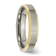 thumbnail image 4 of Chisel Titanium Brushed Yellow IP-plated 5mm Beveled Edge Band, 4 of 7