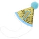 thumbnail image 4 of KAKOWELY Sombrero de cono con purpurina brillante para primer cumpleaños con diadema ajustable para fiesta de niña (azul), 4 of 4