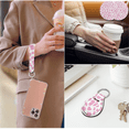 thumbnail image 5 of HUIACONG Pink Cow-print Car Interior Accessory Kit, with Hand Rest Pad Key Ring, Compatible with Trucks Sedans, 5 of 5