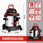 Shop-Vac 4 Gallon 2.5 Peak HP Stainless Steel Wet Dry Vacuum