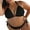 A-Black, variant on Plus Size Bikini Swimsuit for Women Basic Solid Color Halter String Triangle Bikini Tops with Tie Side Bottom 2 Piece Bathing Suit Winter Saving Black XXL