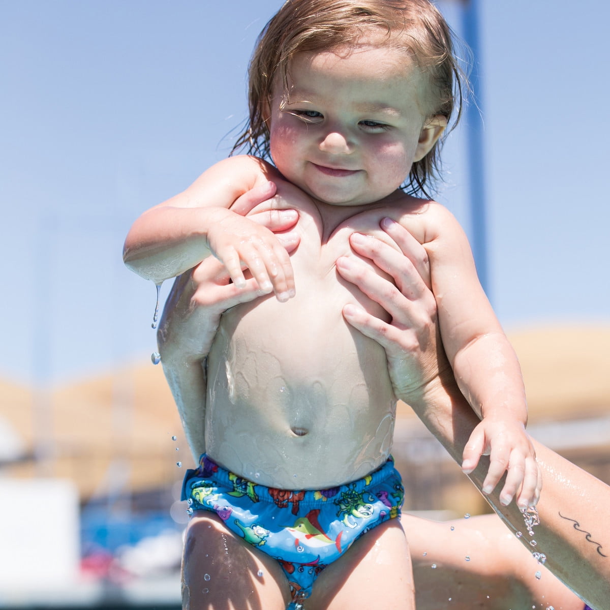 FINIS Girls Swim Diaper Fishbowl Blue
