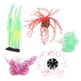 thumbnail image 2 of Adornos de plantas de coral brillantes, 5 piezas de silicona, decoración de acuario, plantas de coral, decoración de plantas de coral, ingeniería de precisión, 2 of 9